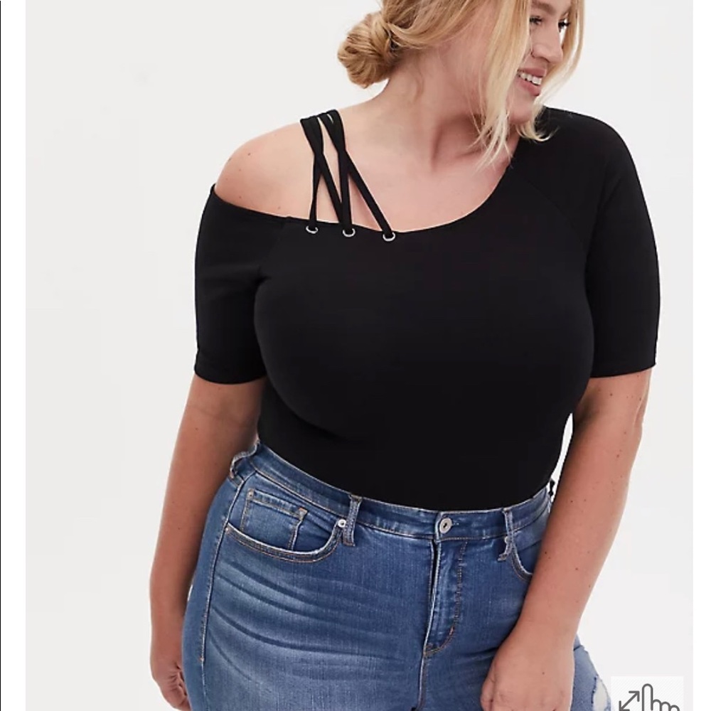 Torrid Cold Shoulder Foxy Strappy Bodysuit 5X NWT